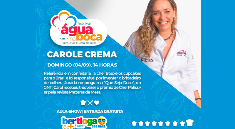 Aula-show com chef Carole Crema