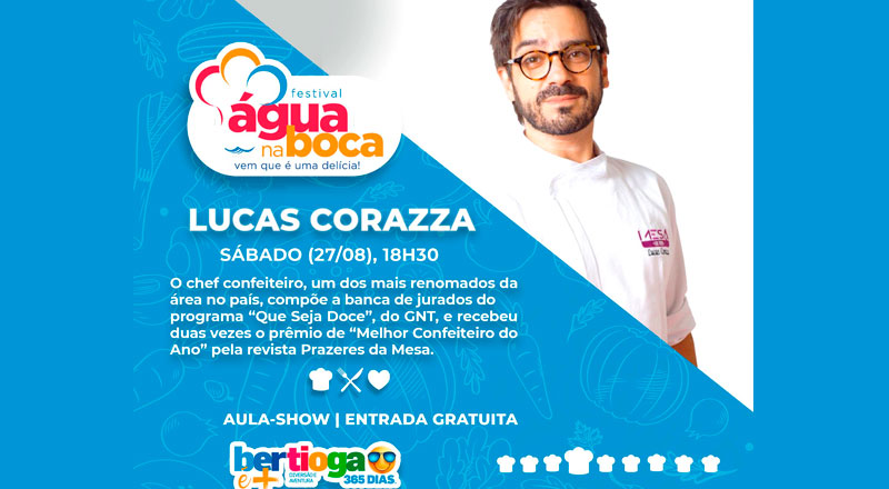 Aula-show com chef Lucas Corazza