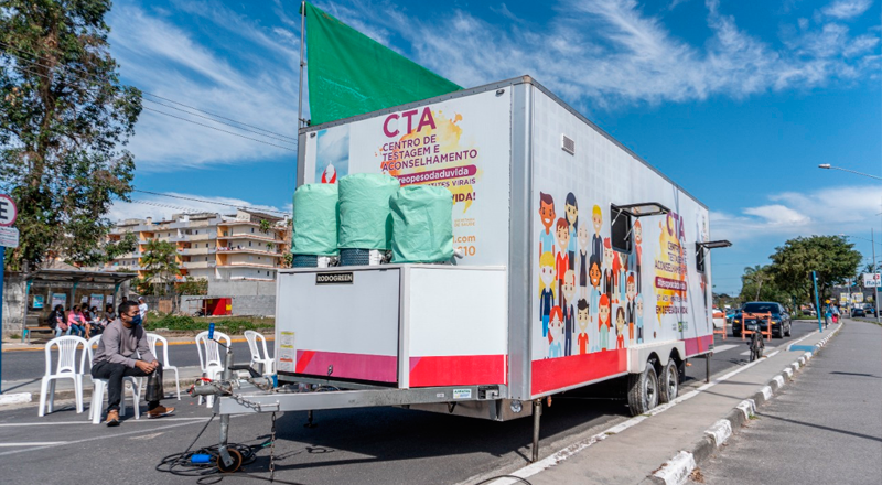 Testagem itinerante nesta quinta