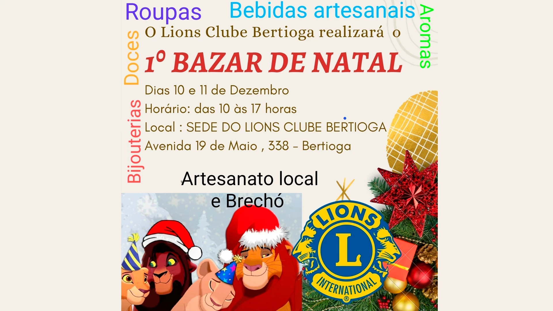 1º Bazar de Natal
