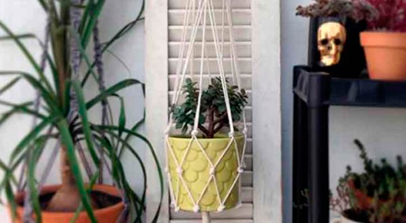 Jardim em Nós – Macramé para Plantas