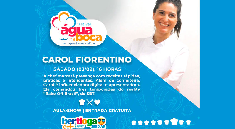 Aula-show com chef Carol Fiorentino