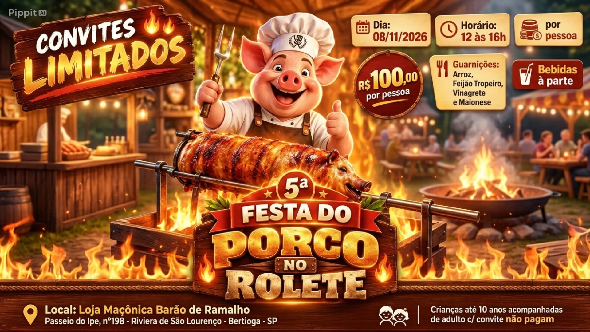 5° Festa do porco no rolete