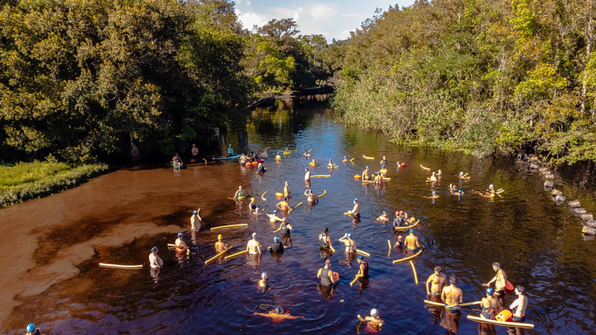 Travessia Rota 55 no Rio Guaratuba