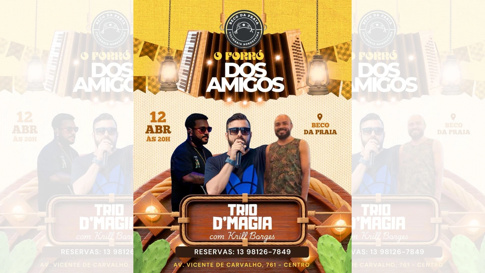 Trio D' Magia no Beco da praia